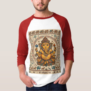 Shri Ganeshaya Namah Warli Kunstposter - Herr Gane T-Shirt