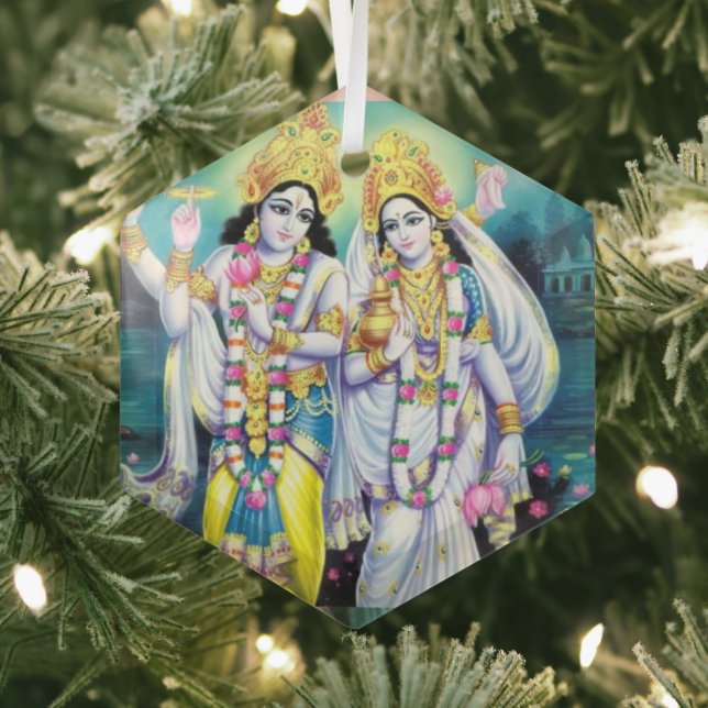 Shri Hari Vishnu Ornament Aus Glas (Insitu)