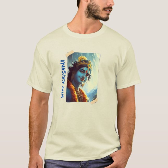 Shri Krishna Divine Art T-Shirt (Vorderseite)