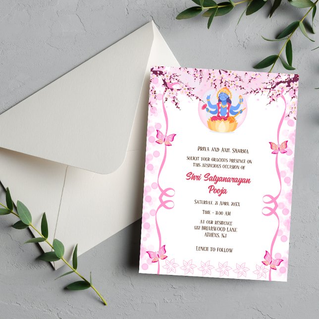 Shri Satyanarayan Pooja Hindu Einladung (Von Creator hochgeladen)