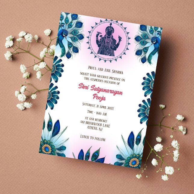 Shri Satyanarayan Pooja Hindu Einladung (Von Creator hochgeladen)