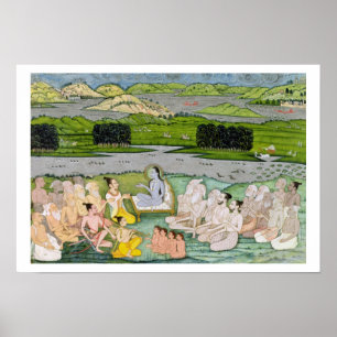 Shri Sukdevji predigen einem Kongress von Sadhus, Poster