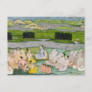 Shri Sukdevji predigen einem Kongress von Sadhus, Postkarte