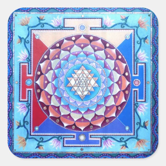 Shri Yantra Aufkleber (Vorderseite)