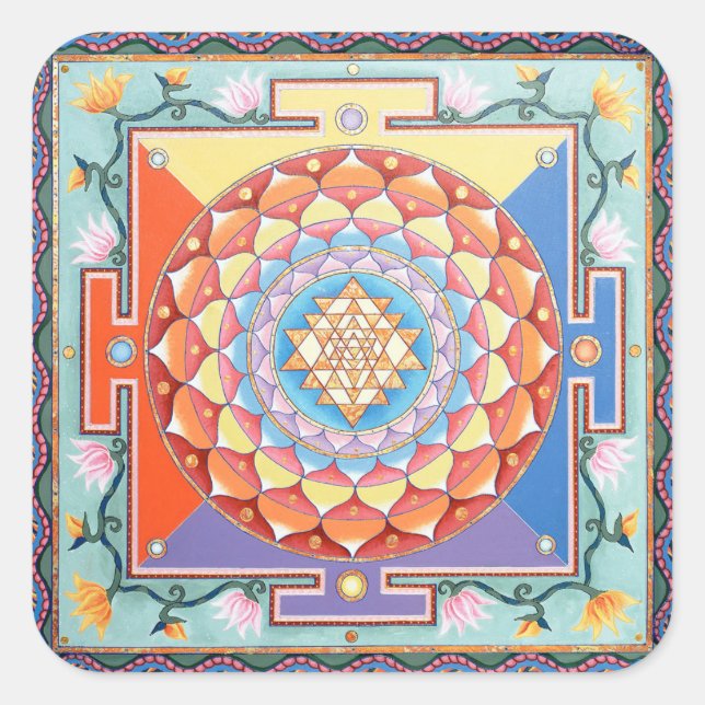 Shri Yantra Aufkleber (Vorderseite)