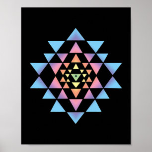 Shri Yantra Buddhismus Meditation Heilige Geometri Poster