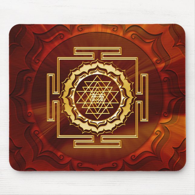 Shri Yantra - Kosmischer Leiter der Energie Mousepad (Vorne)
