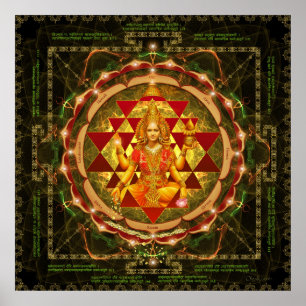 Shri Yantra- Maha Lakshmi Ashtakam- Abundance Poster