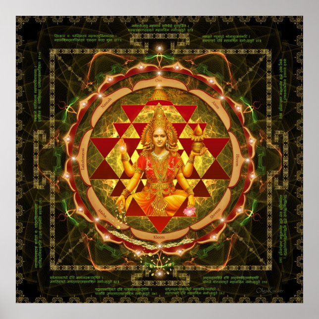 Shri Yantra- Maha Lakshmi Ashtakam- Abundance Poster (Vorne)