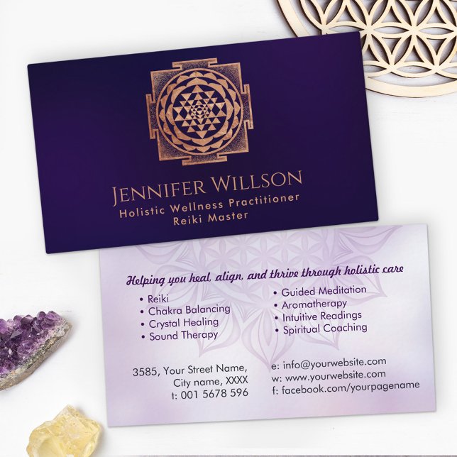 Shri Yantra - Sri yantra - Shri Chakra - Kupfer Visitenkarte (Von Creator hochgeladen)