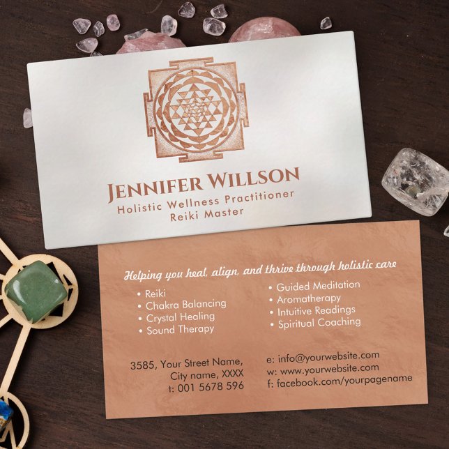 Shri Yantra - Sri yantra - Shri Chakra - Kupfer Visitenkarte (Von Creator hochgeladen)