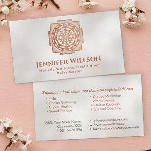 Shri Yantra - Sri yantra - Shri Chakra - Kupfer Visitenkarte