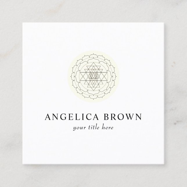 Shri-Yantra-Visitenkarte Quadratische Visitenkarte (Vorderseite)