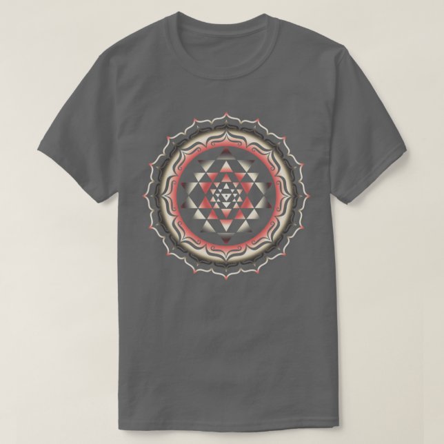 Shri Yantra Yoga Buddhismus T-Shirt (Design vorne)
