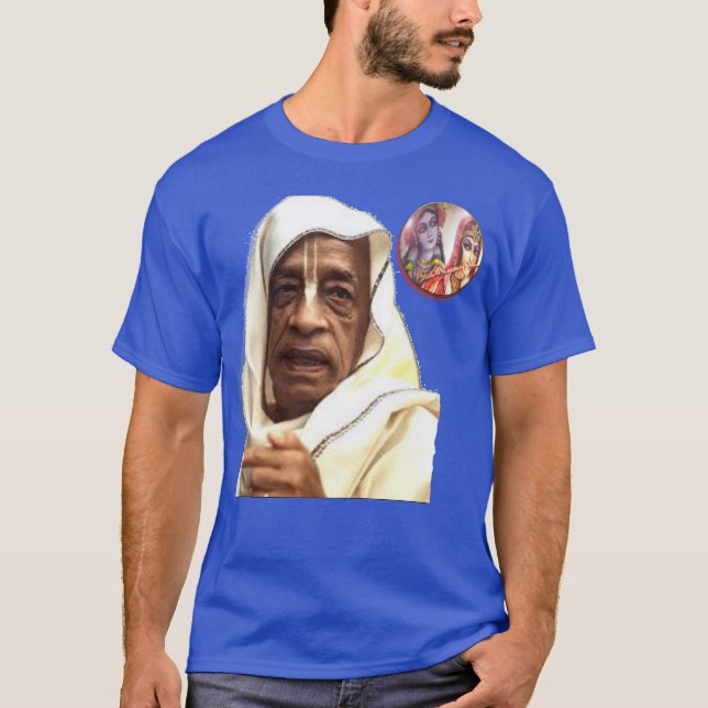 Shrila Prabhupada vermittelt auf Radha-Krsna ॐ T-Shirt (Vorderseite)