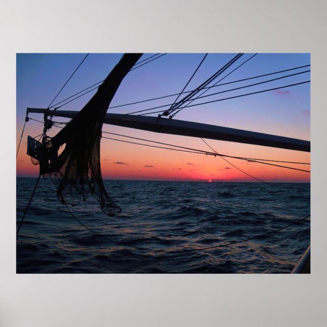 Shrimp Boat Sunset Poster (Vorne)