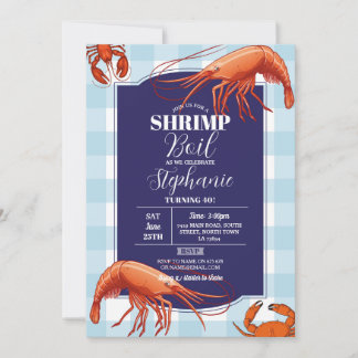 Shrimp Boil Geburtstagsparty Seafood Krabbenhengst Einladung