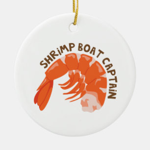 Shrimp BootCaptain Keramik Ornament