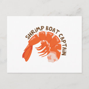 Shrimp BootCaptain Postkarte