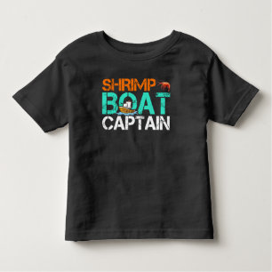 Shrimp Bootskapitän Funny Boot Meeresfrüchte Gesch Kleinkind T-shirt
