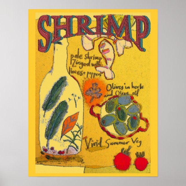 Shrimp Cooking Abstrakt Poster (Vorne)