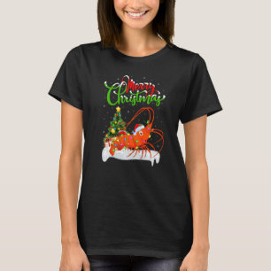 Shrimp Fisch Weihnachtsdekorationen Santa Shrimp T-Shirt
