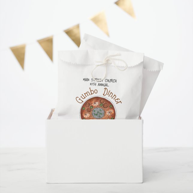 Shrimp Gumbo Stew Louisiana LA New Orleans Food Geschenktütchen (Party)