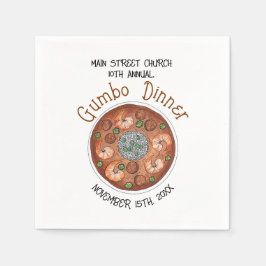 Shrimp Gumbo Stew Louisiana LA New Orleans Food Serviette