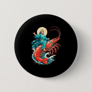 Shrimp Jesus Button