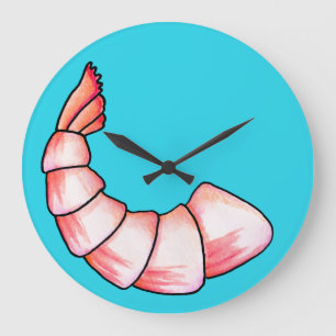 Shrimp-Schwanz Große Wanduhr