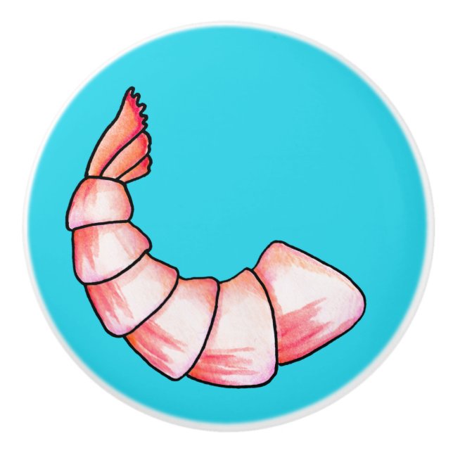 Shrimp-Schwanz Keramikknauf (Vorderseite)