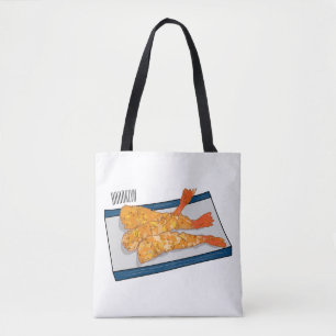 Shrimp tempura Cartoon Illustration