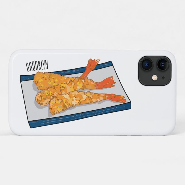 Shrimp tempura Cartoon Illustration Case-Mate iPhone Hülle (Rückseite (Horizontal))