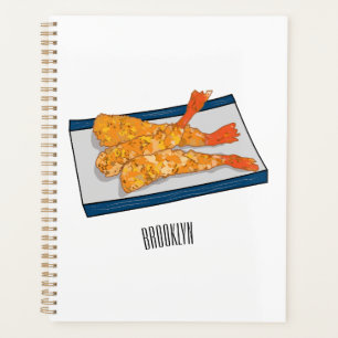 Shrimp tempura Cartoon Illustration Planer