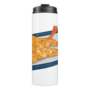 Shrimp tempura Cartoon Illustration Thermosbecher