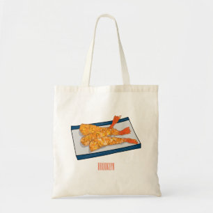 Shrimp tempura Cartoon Illustration Tragetasche