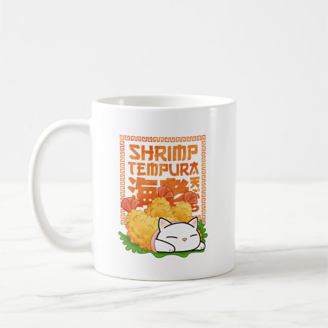 Shrimp Tempura Cat Kaffeetasse (Links)