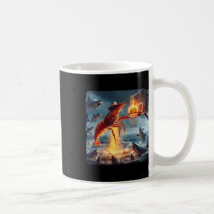 Shrimp versenkt Shark Lustiges Angel-Meme Sketll  Kaffeetasse