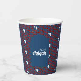 SHRIMPLY Blue Red Aqiqah Baby Dusche Pappbecher