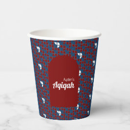 SHRIMPLY Red Blue Aqiqah Baby Dusche Pappbecher