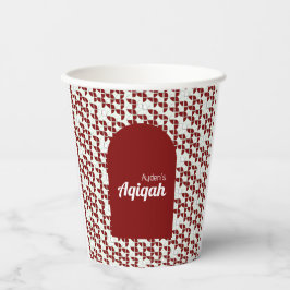 SHRIMPLY White Red Aqiqah Baby Dusche Pappbecher