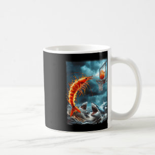 Shrimps beim Dunken auf Haie Lustiges Ozean-Skell- Kaffeetasse