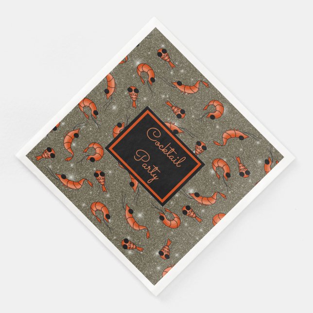 Shrimps Cocktail Party überall am Platz Napkins Serviette (Ecke)