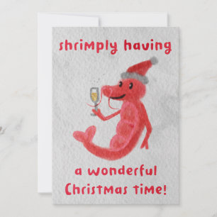 Shrimps eine wunderbare Weihnachtszeit! Feiertagskarte