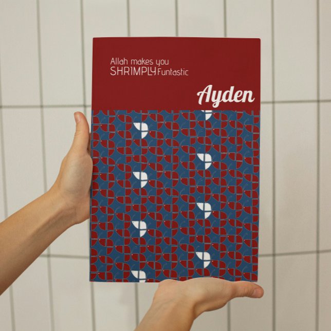 SHRIMPY Funtastic Retro Blue Red Kinderzimmer Cust Poster (Von Creator hochgeladen)