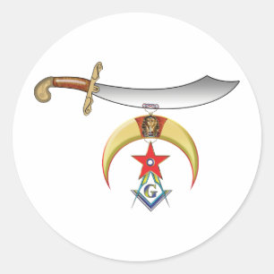 Shrine Mason Runder Aufkleber