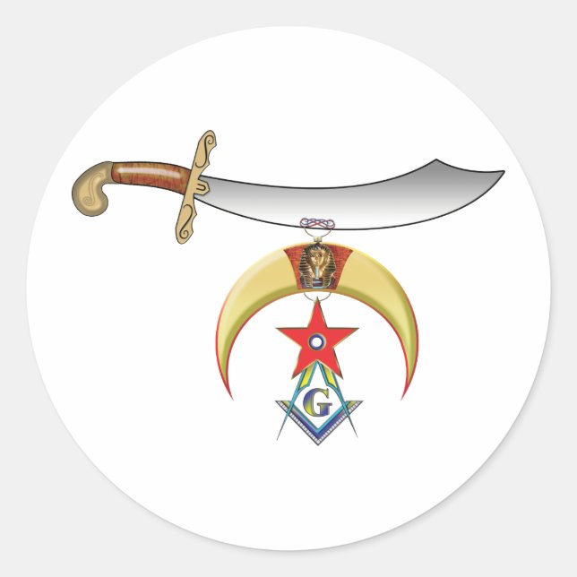 Shrine Mason Runder Aufkleber (Vorderseite)