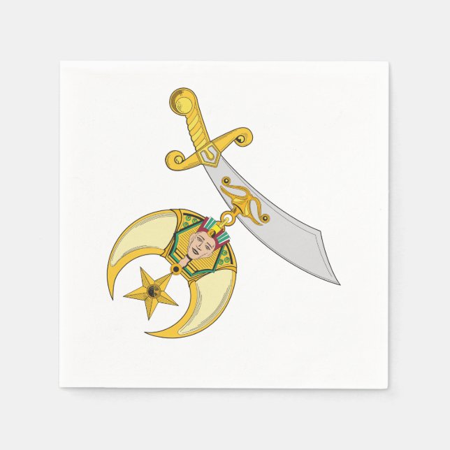 Shriner-Abzeichen des Ordens Serviette (Vorderseite)