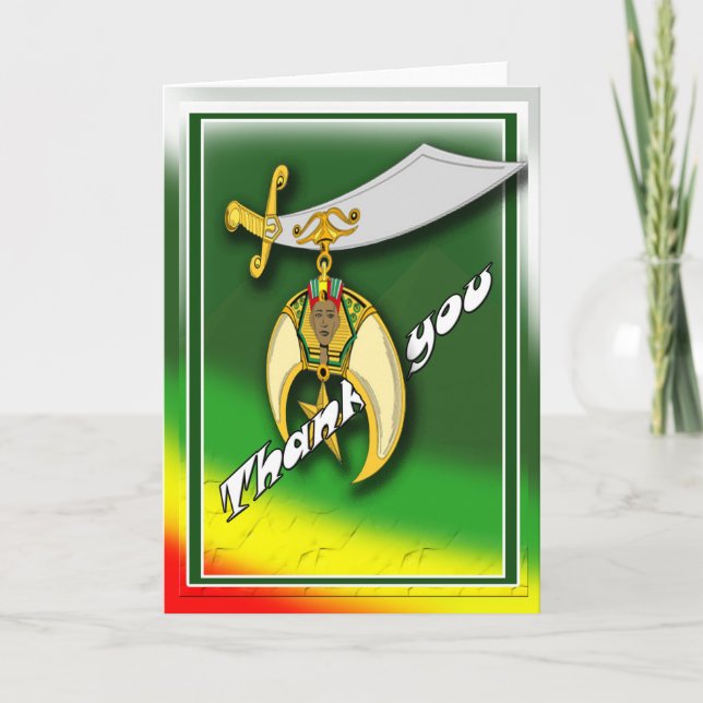 Shriner Dankeschön Karte (Vorderseite)