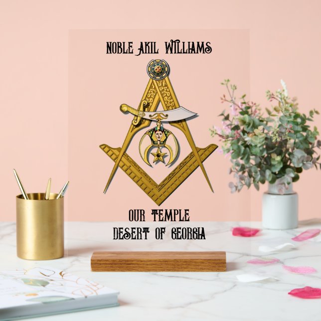 Shriners Acrylschild (Hochzeit)